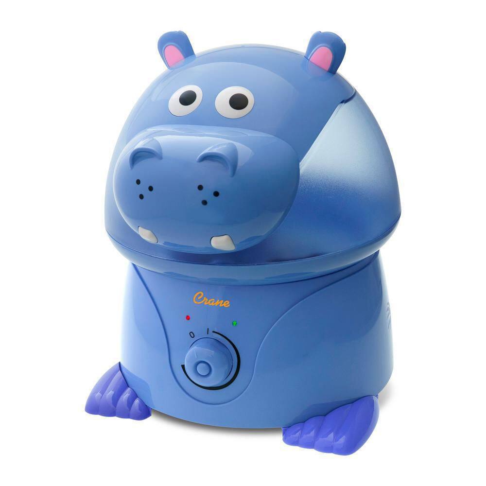 Crane 1 Gal. Adorable Ultrasonic Cool Mist Humidifier for Medium to Large Rooms up to 500 sq. ft. - Hippo EE-8245