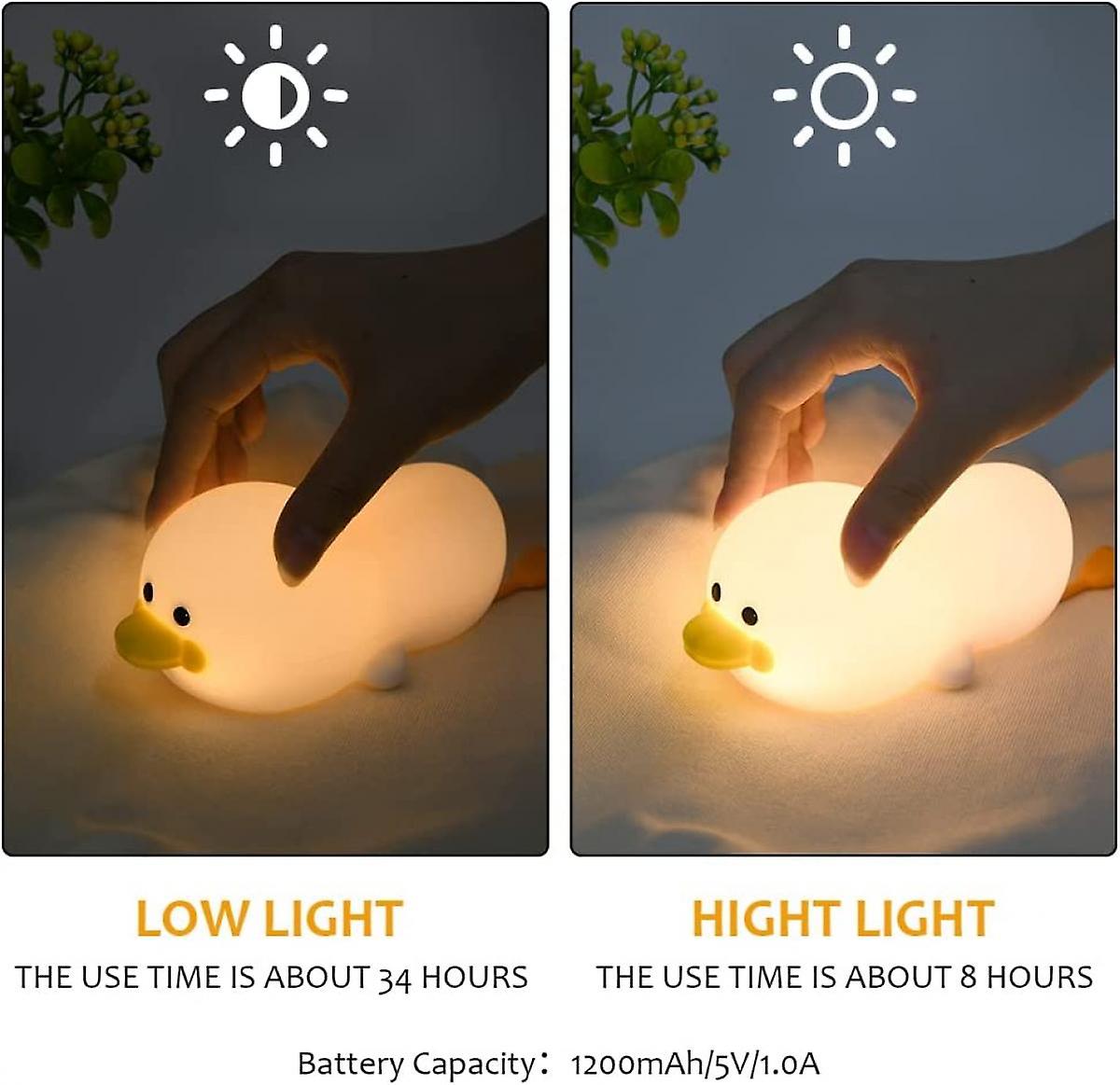 Led Night Lightduck Night Light Kids Lampsmart Bedside With Touch Sensor Silicone Lamp Charging Night Lightusb Rechargeable Lamps