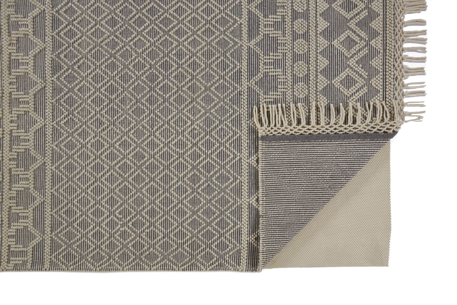 Lavinda Hand Woven Gray and Ivory Rug by BD Fine