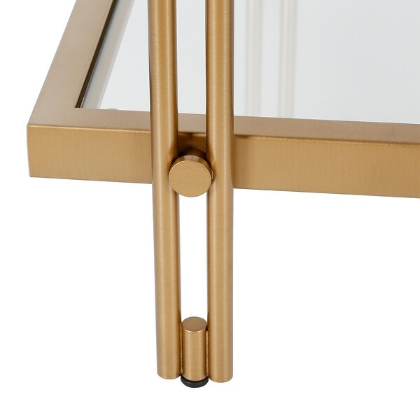 Inez Modern Metal and Glass Side Table