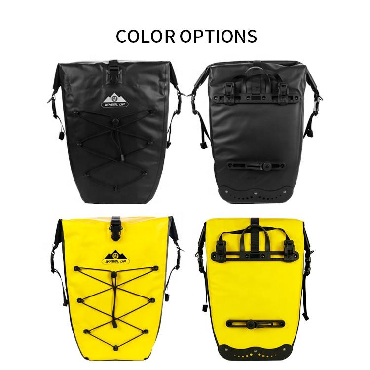 WHEEL UP PVC 25L Waterproof Cycling Rack Panniers Bicycle Travel Pannier Bag Bike Pannier Bags