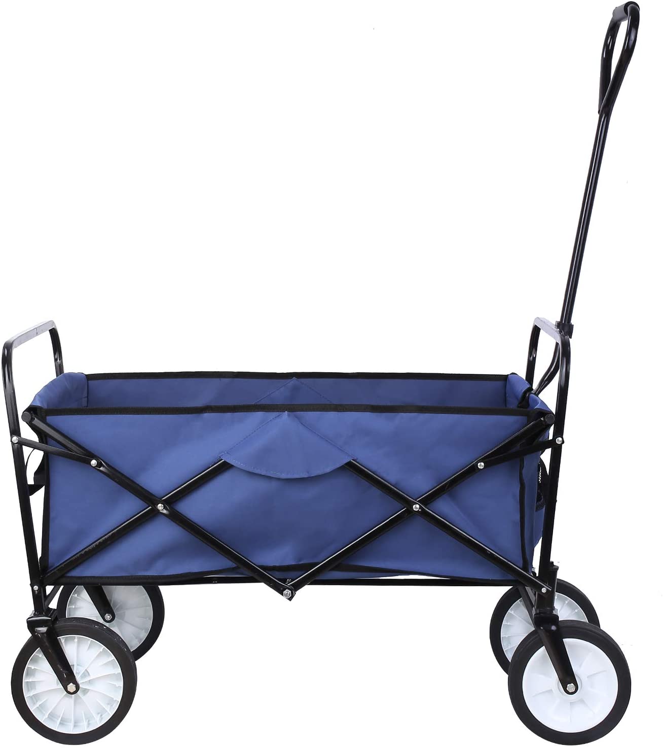 HEMBOR Outdoor Garden Folding Utility Wagon Cart - Navy Blue