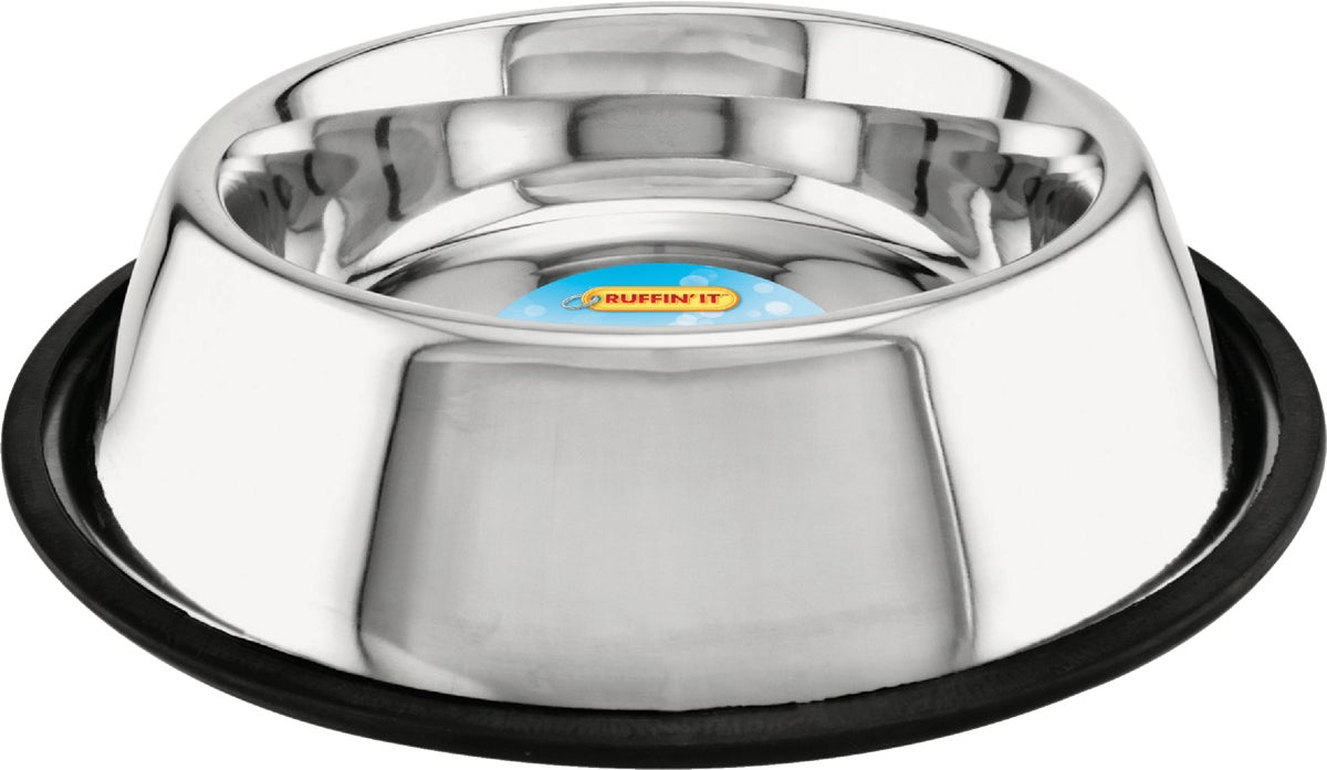 Westminster Pet Ruffinand#039 it Stainless Steel Non-Skid Pet Food Bowl 32 Oz. Stainless Steel