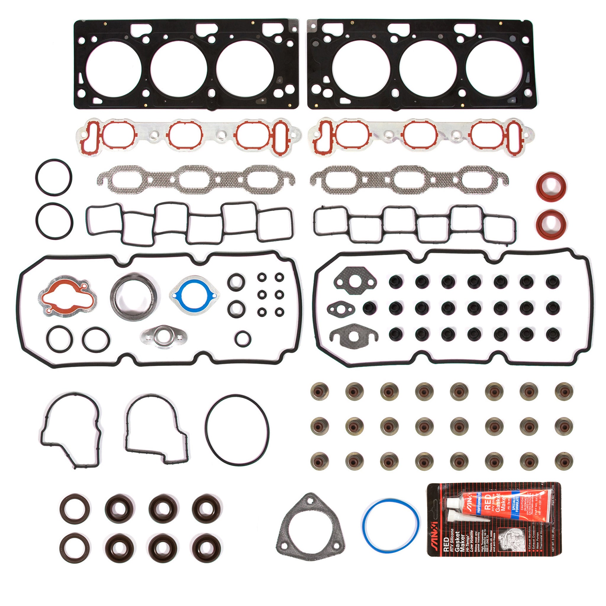 Evergreen 8-30135E Head Gasket Set Fits 99-06 Chrysler 300 Pacifica Concorde Dodge 3.5 SOHC VIN G， M