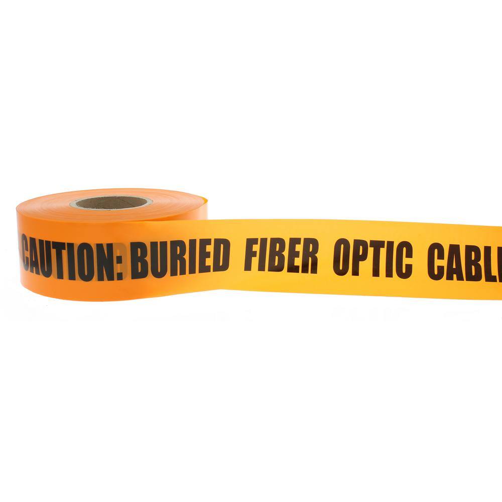 IDEAL 3 in. x 1000 ft. Non-Detect Underground Caution Buried Fiber Optic Line Orange 42-104