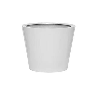 Vasesource Essex 15.75 in. x 19.75 in. x 19.75 in. Glossy White Fiberstone Planter ESSEX1620WHS