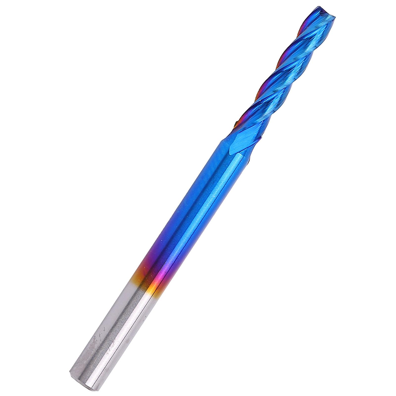 4flute End Mill Tungsten Steel Nanoblue Coating Cnc Straight Handle Milling Cutter3.175 X 2.5 X 12