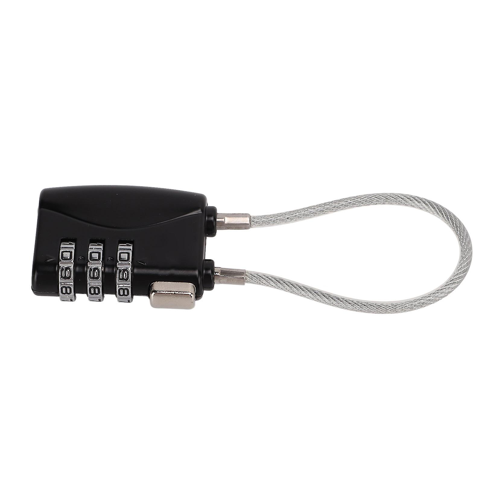 Cable Lock Padlock Customs Password Lock 3 Dial Combination Anti Theft For Travel Luggage Suitcase Cabinet