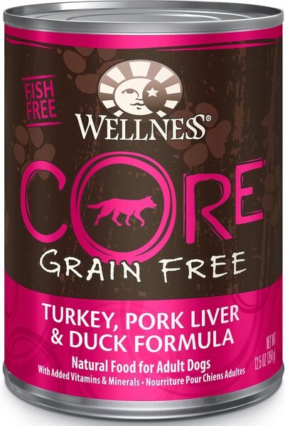 Wellness CORE Grain-Free Turkey， Pork Liver and Duck Formula Canned Dog Food