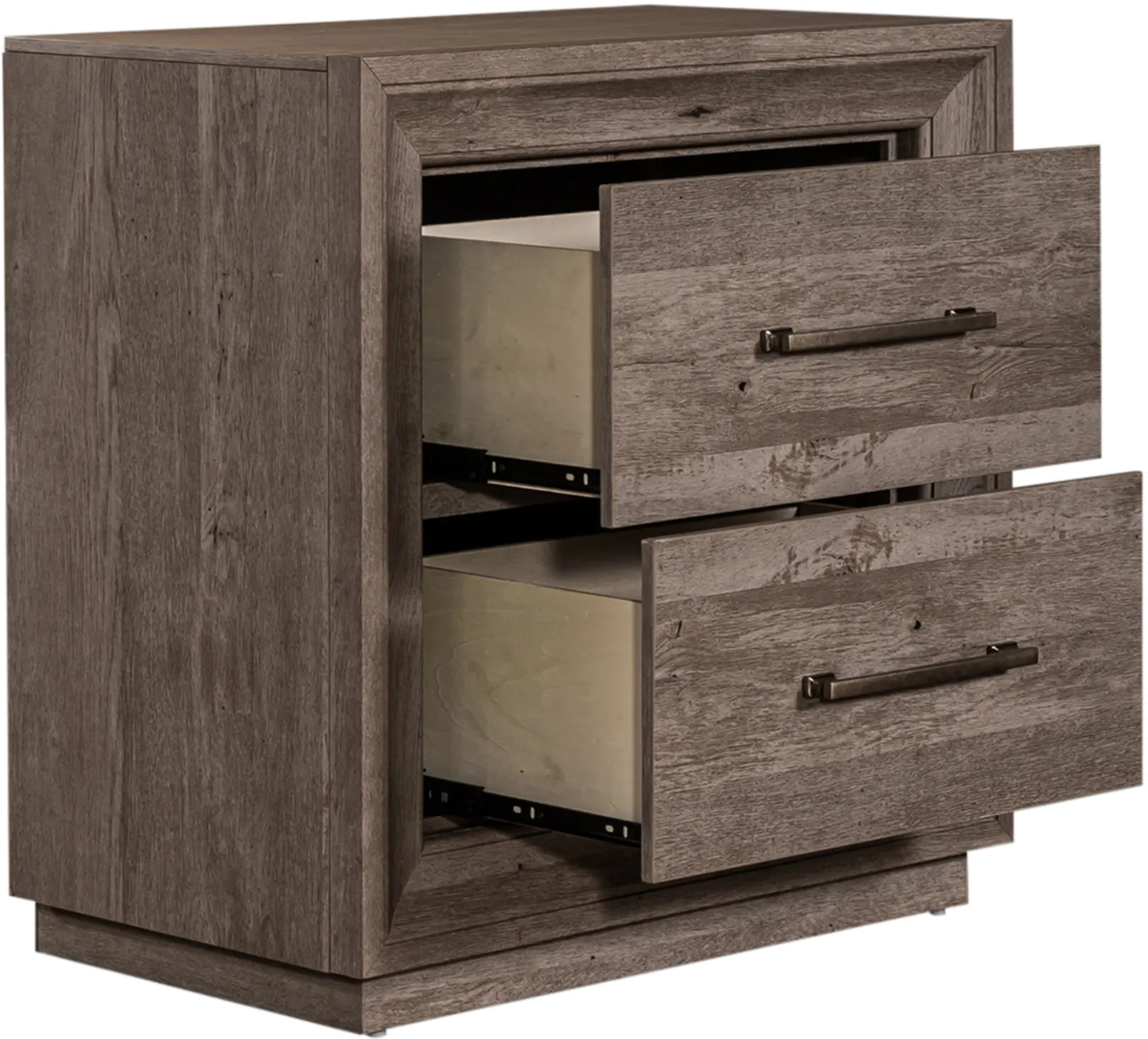 Horizons Rustic Contemporary Gray Nightstand