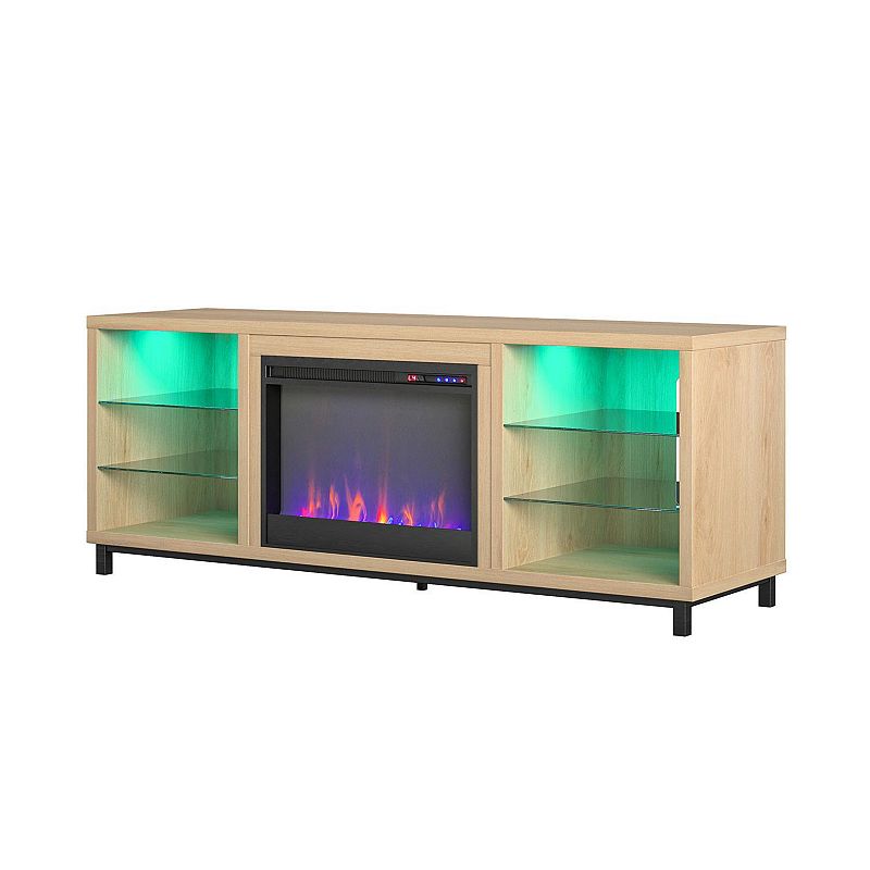 Ameriwood Home Lumina Deluxe Fireplace TV Stand