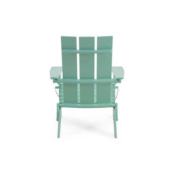 Zuma Outdoor Contemporary Acacia Wood Foldable Adirondack Chair by Christopher Knight Home