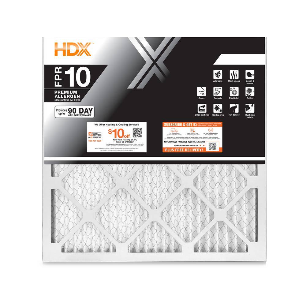 HDX 14 in. x 14 in. x 1 in. Premium Pleated Air Filter FPR 10 HDX1P10-011414