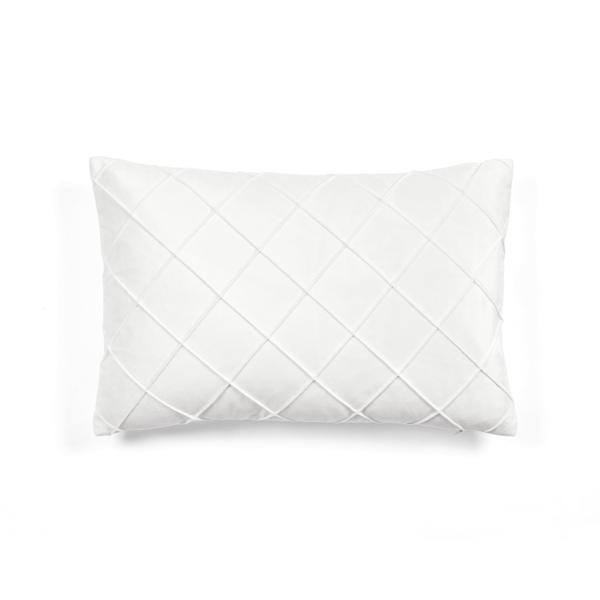 Velvet Diamond Pintuck Decorative Pillow Cover