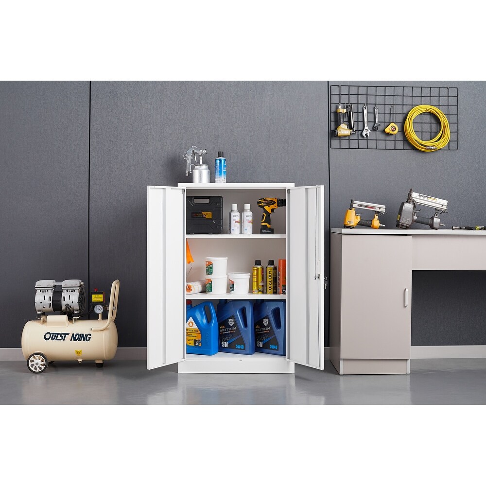 Metal Storage Cabinet With Door   Shelves Folding File Storage Cabinet