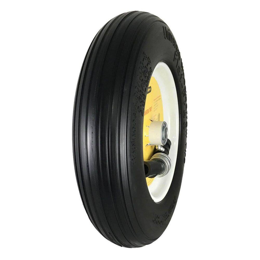 14.5 in. x 3.2 in. x 14.5 in. Universal Fit Wheelbarrow Flat Free Tire and Wheel Assembly MRTN-00265