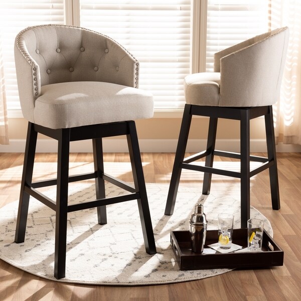 Transitional Swivel Bar Stool (Set of 2)