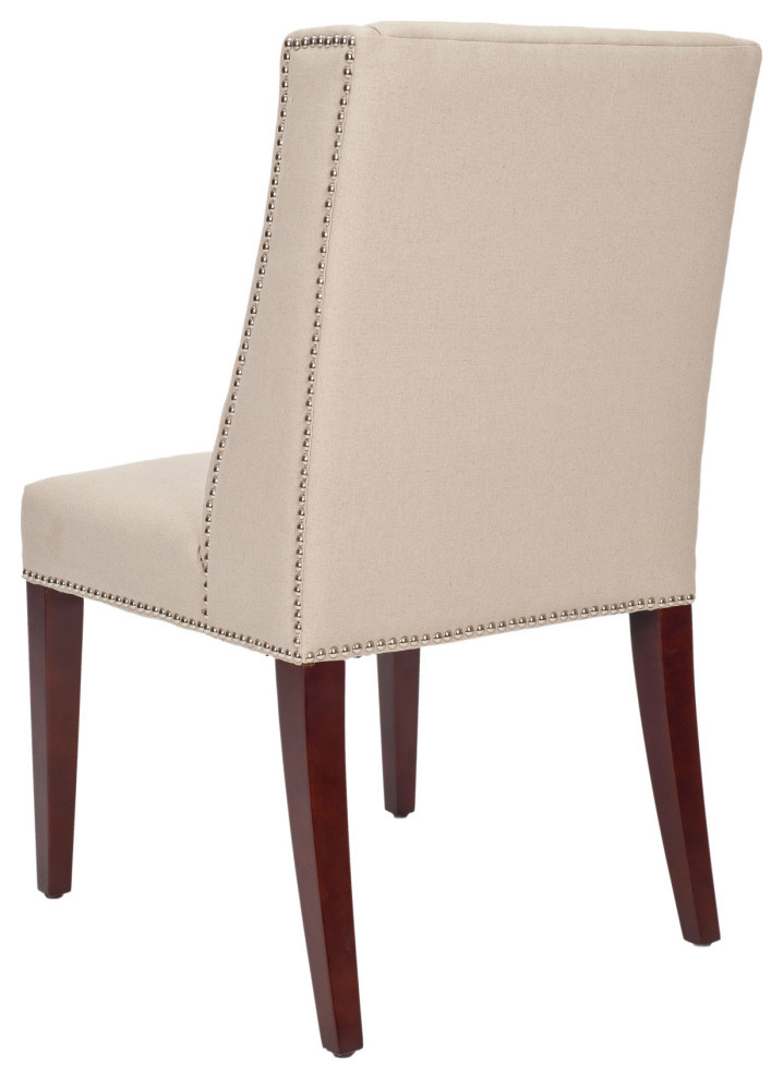 Baylee 21  x27 x27h Arm Chair   Silver Nail Head Taupe   Transitional   Dining Chairs   by AED Luxury Home Decor  Houzz