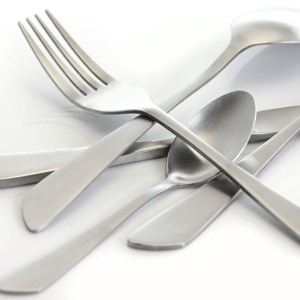 20 Piece Stainless Steel Flatware Set in Silver