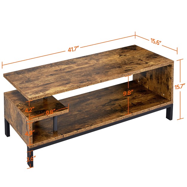 Yaheetech Free Standing Tv Table Wood Elegant Tv Stand Console Table