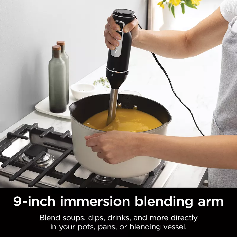 Ninja Foodi Power Mixer System Hand Blender and Hand Mixer Combo with 3 Cup Blending Vessel (CI101)