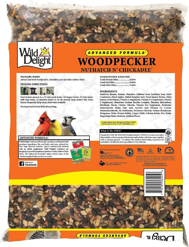 Wild Delight Woodpecker， Nuthatch N' Chickadee Wild Bird Food