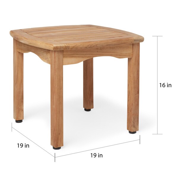 Tottenville Teak Square Side Table by Havenside Home