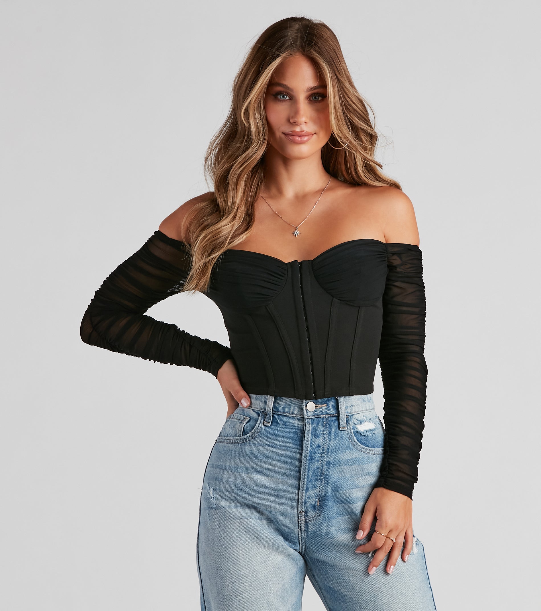 Ruched Moment Cropped Bustier