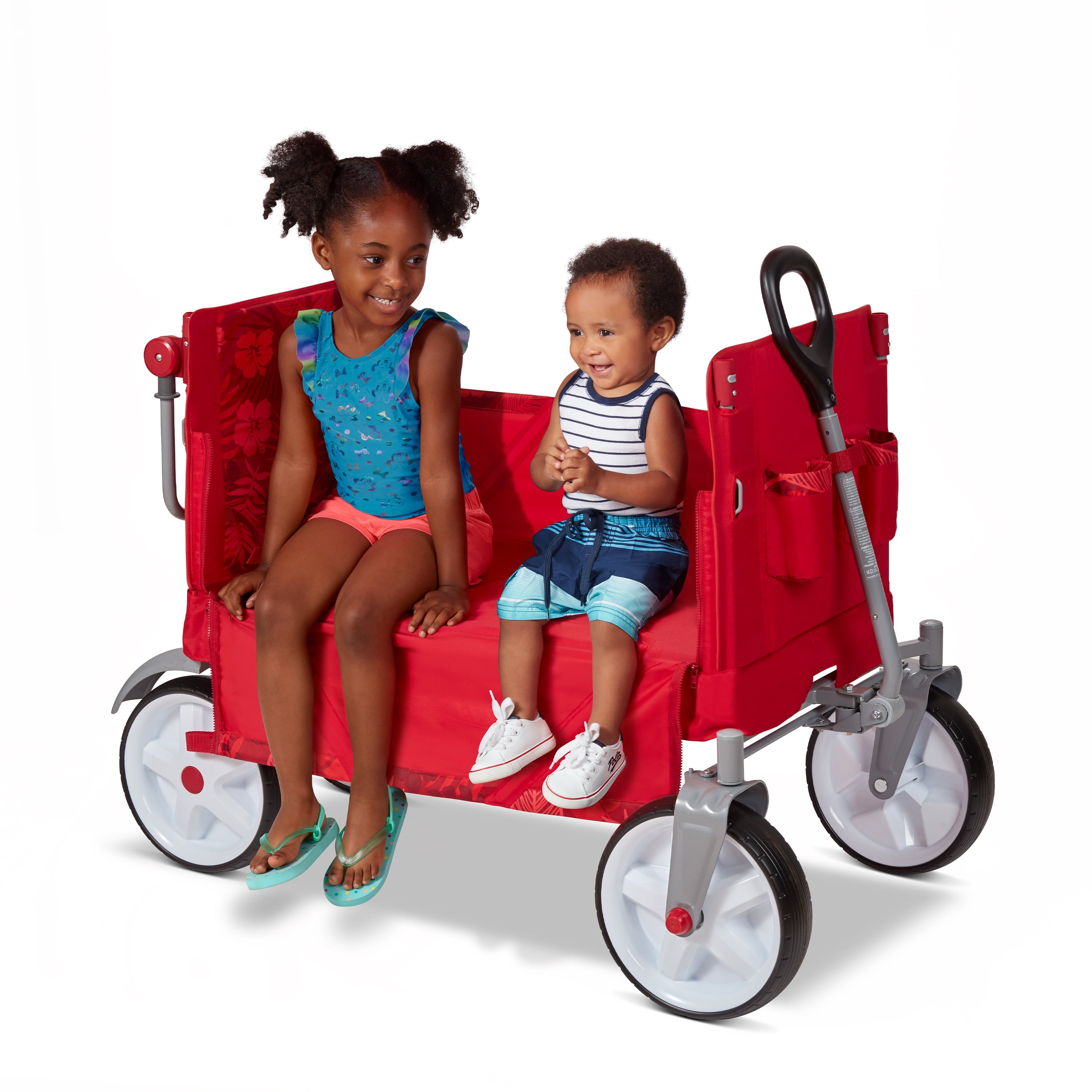 Radio Flyer, Beach & Boardwalk EZ Fold Wagon, Recycled Fabric, Red