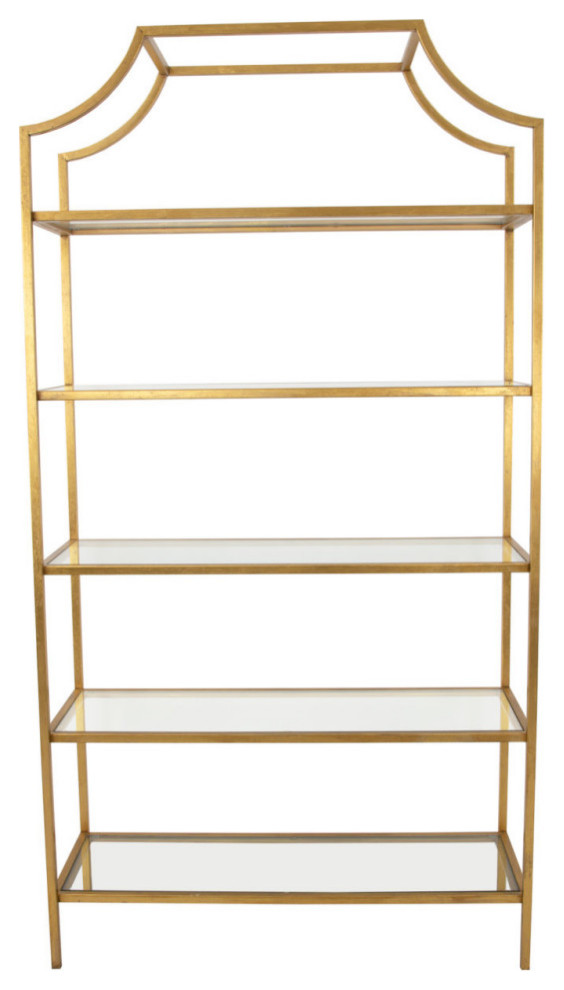 Xylander Gold Shelf   Contemporary   Bookcases   by Peachtree Fine Furniture  Houzz