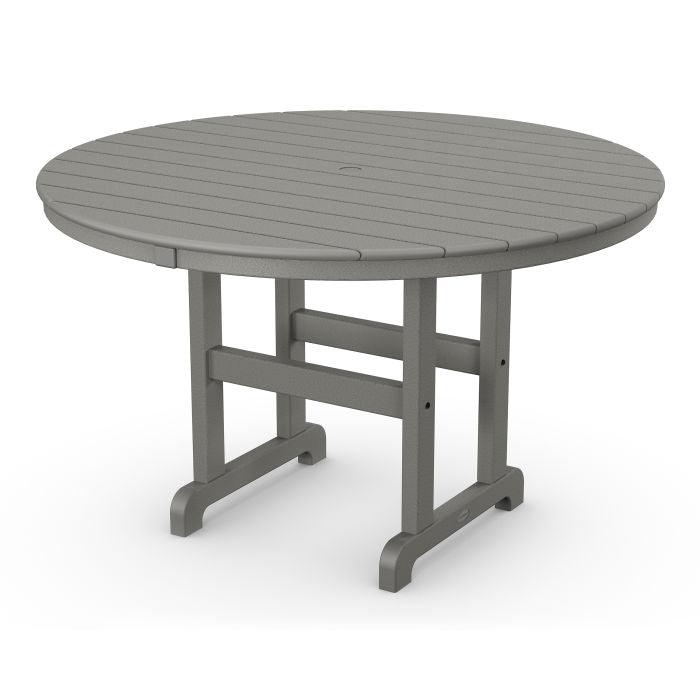 POLYWOOD 48 Round Outdoor Table -Farmhouse Style  Dining, Counter or Bar Height