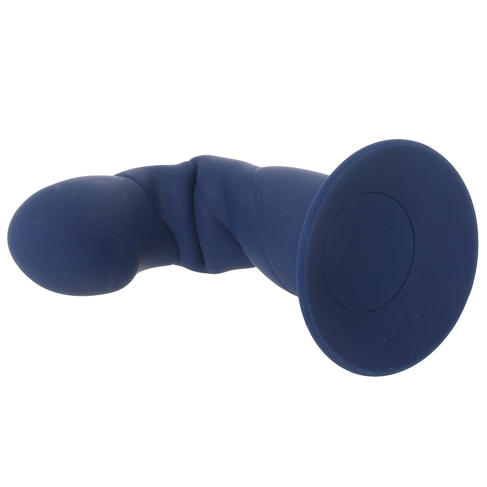 Marin 8 Inch Posable Silicone Dildo in Blue