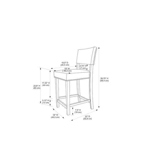 Corey Bar Stool with， Brown