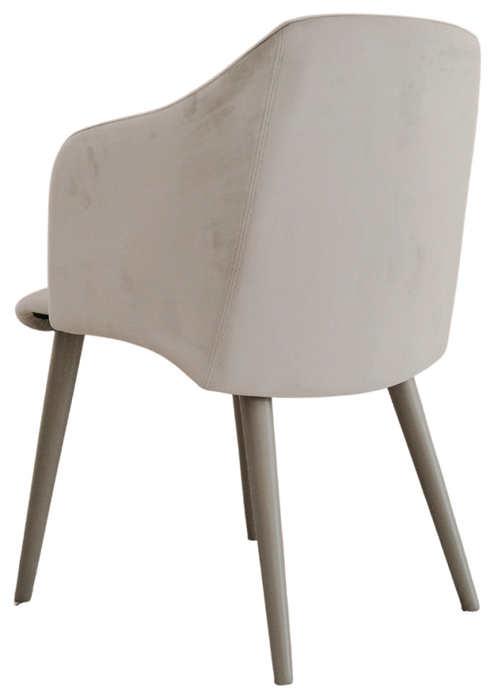 Monroe Dining Chair Light Gray   Midcentury   Dining Chairs   by Casabianca Home  Houzz