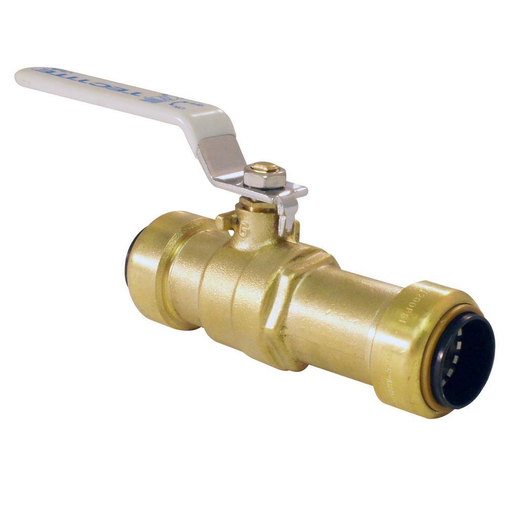 Tectite 34 in. Brass Push-to-Connect Slip Ball Valve FSBBV34SL