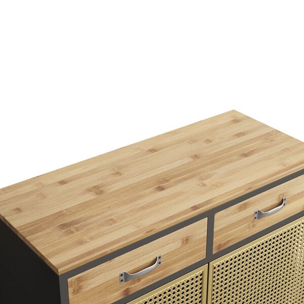 2-door Storage Cabinet 2 Drawer Buffet Sideboard