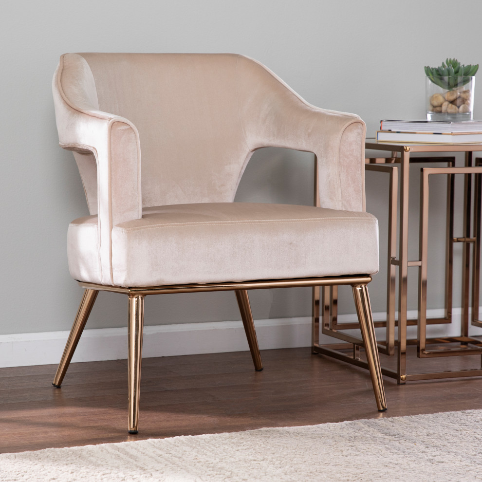 Tiernan Upholstered Accent Chair   Midcentury   Armchairs And Accent Chairs   by SEI  Houzz