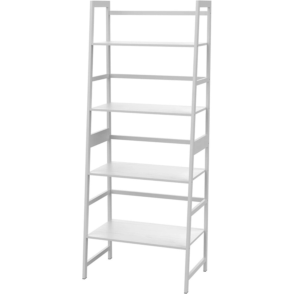 4 Tier Ladder Shelf Bookcase  Modern Open Bookshelf for Bedroom  Living Room  Office