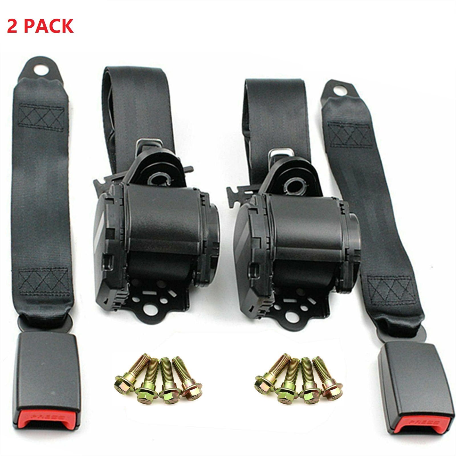 Universal Car Seat Belt Adjustable 3 Point Seat Belt Lap Shoulder Belt Replacement for Comfortable Driving