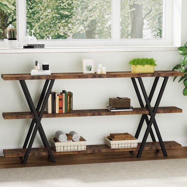 Sofa Console Table， Narrow Extra Long Console Table for Entryway