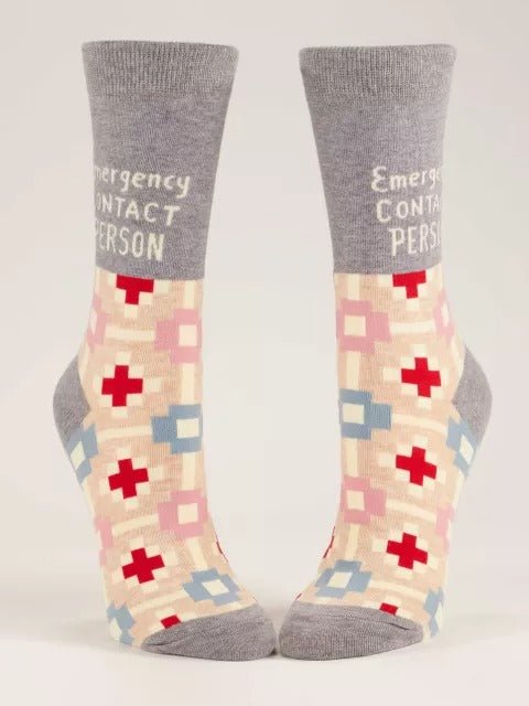   Women's Crew Socks -EMERGENCY CONTACT PERSON