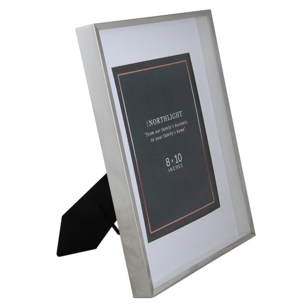 Contemporary Rectangular 8 quot X 10 quot Photo Picture Frame Silver And Clear