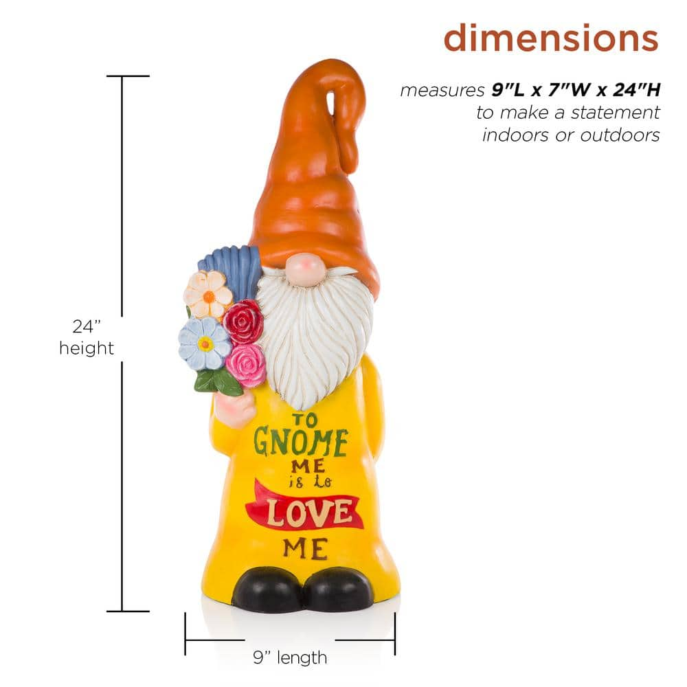 Alpine Corporation 24 in. H To Gnome Me Is To Love Me