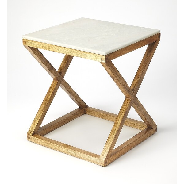 Butler braylon Marble and Wood End Table