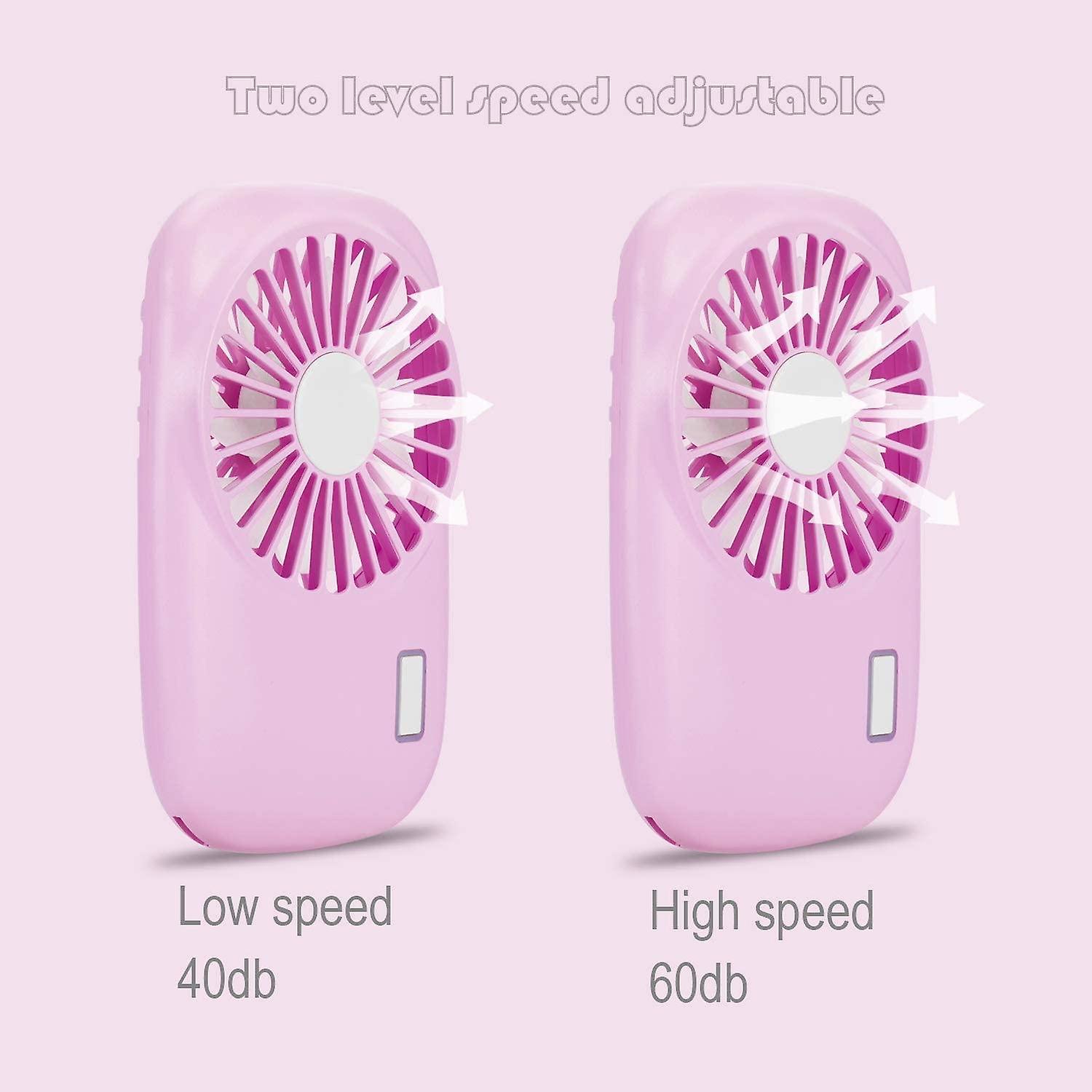 Handheld Fan Mini Fan Powerful Small Personal Portable Fan Speed Adjustable Usb Rechargeable Eyelash Fan For Kids Girls Woman Man ---- Pink