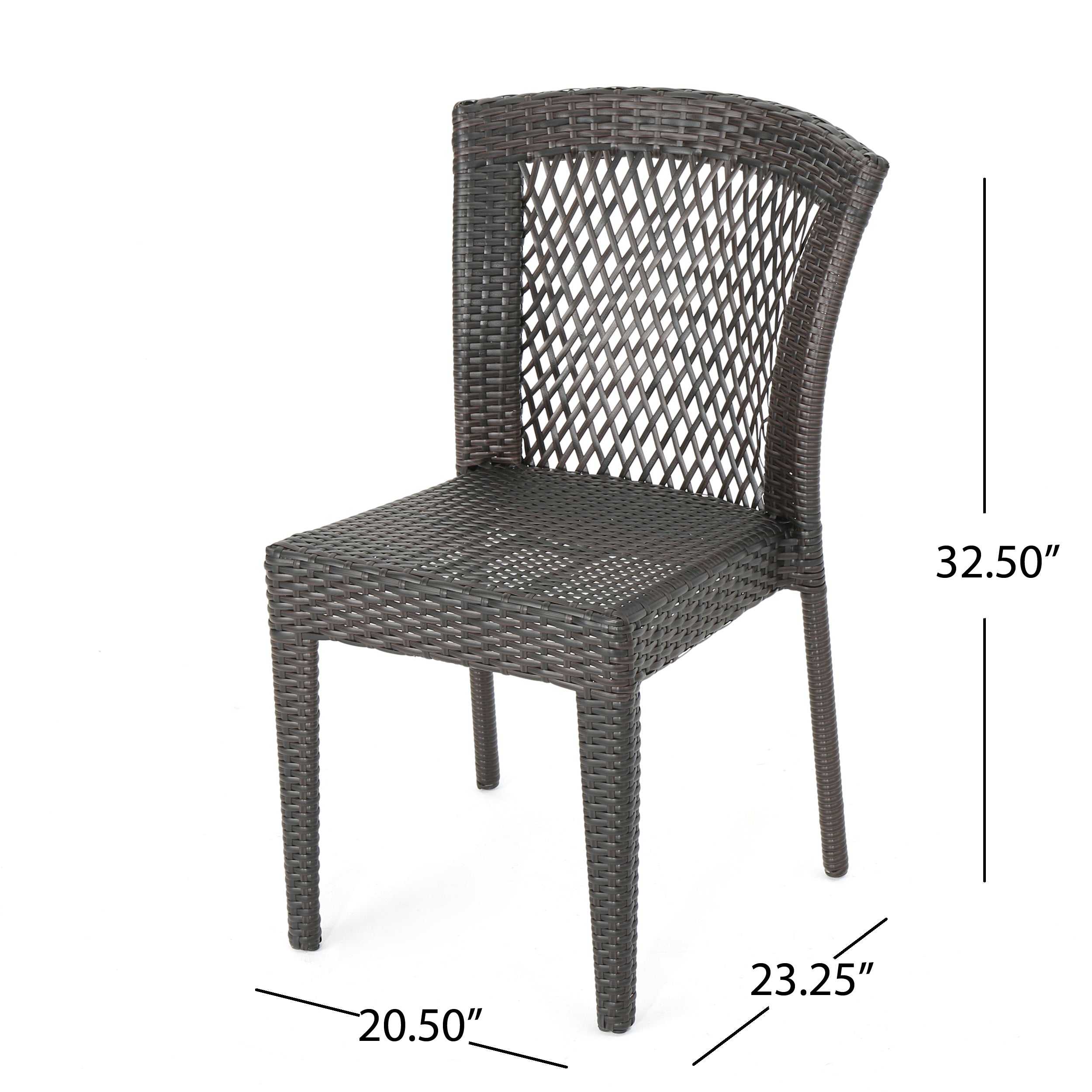 Chatham Outdoor Multi-brown Wicker Stacking Dining Chairs (Set of 4)