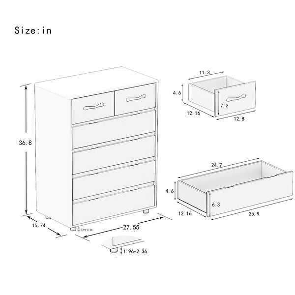 Modern MDF side table with drawer