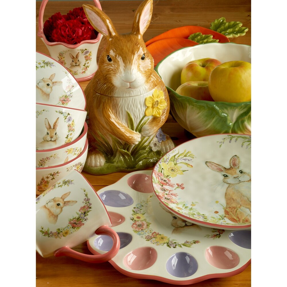 Certified International Easter Garden Oval Platter  17\