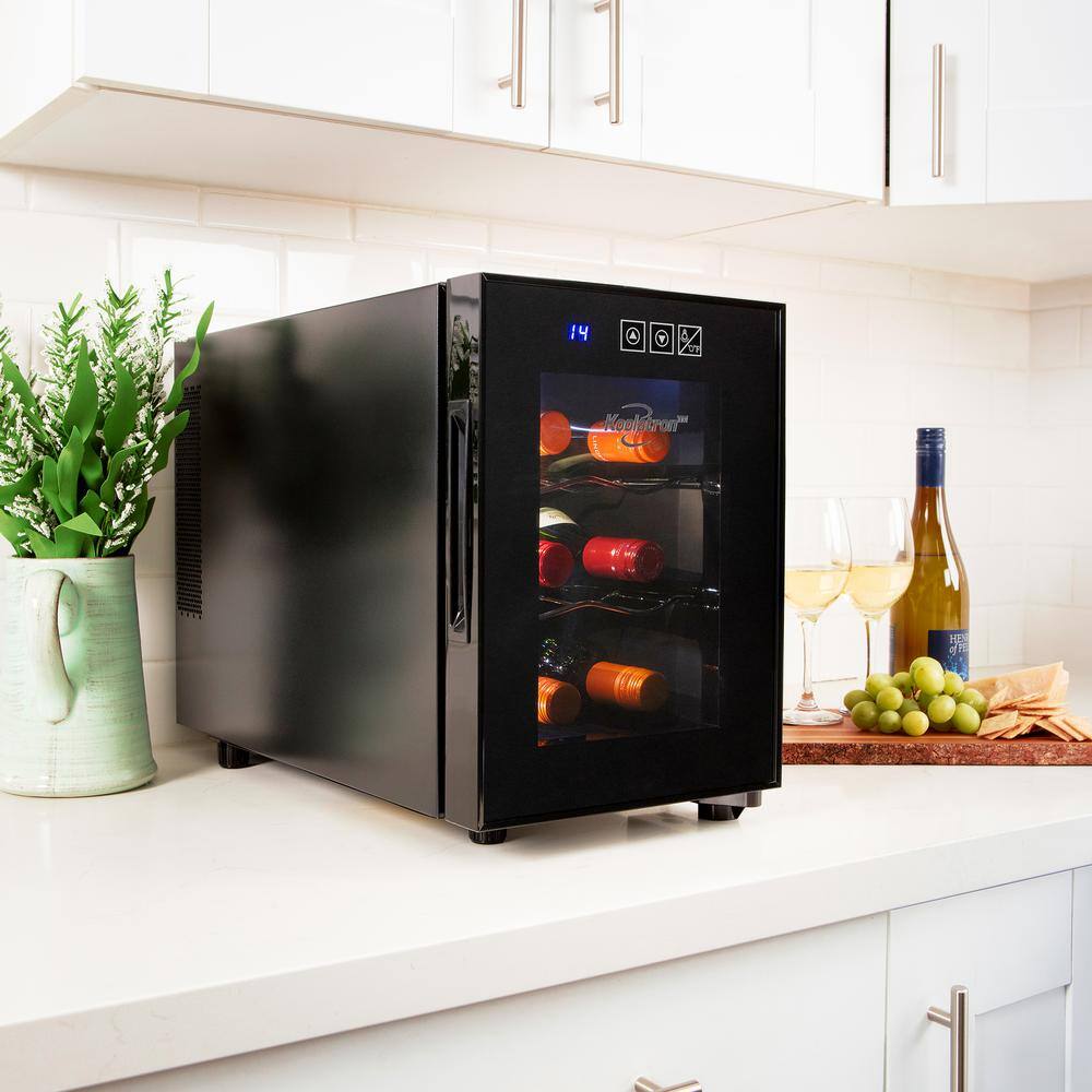 Koolatron 6 Bottle Wine Cooler Black 0.65 cu. ft. (16L) Freestanding Thermoelectric Wine Fridge WC06-ES