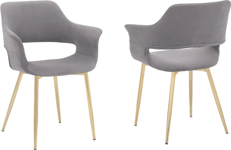 Gigi Gray Dining Room Arm Chair (Set of 2)